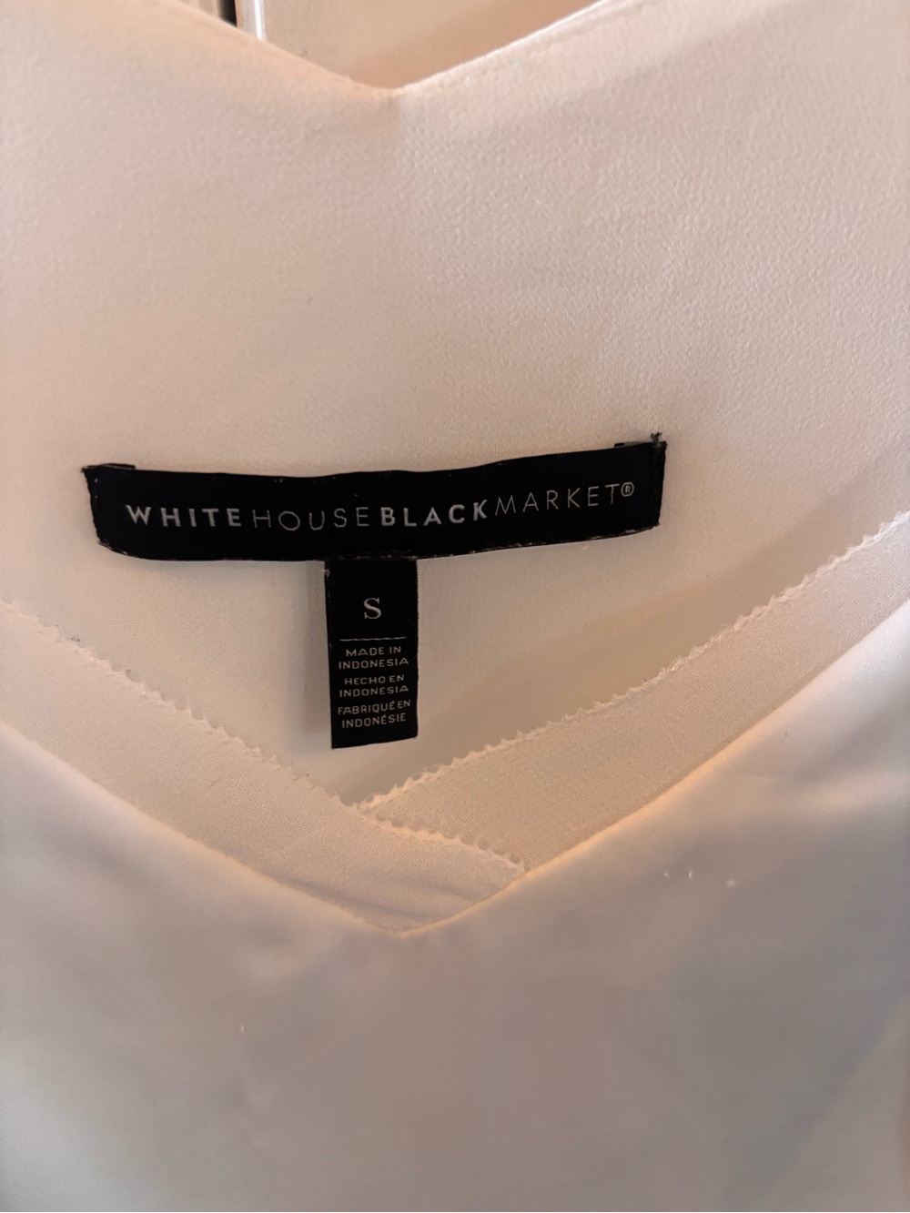 WHBM-Silky Ivory V-Neck Camisole - Picture 2 of 4